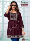 Aashini 3 By Sangeet Rayon Embroidery Ladies Top Exporters In India